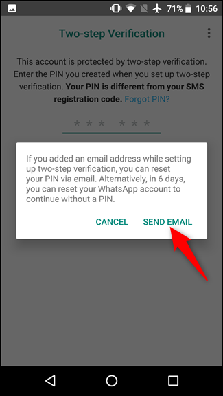 whatsapp怎么恢复PIN码